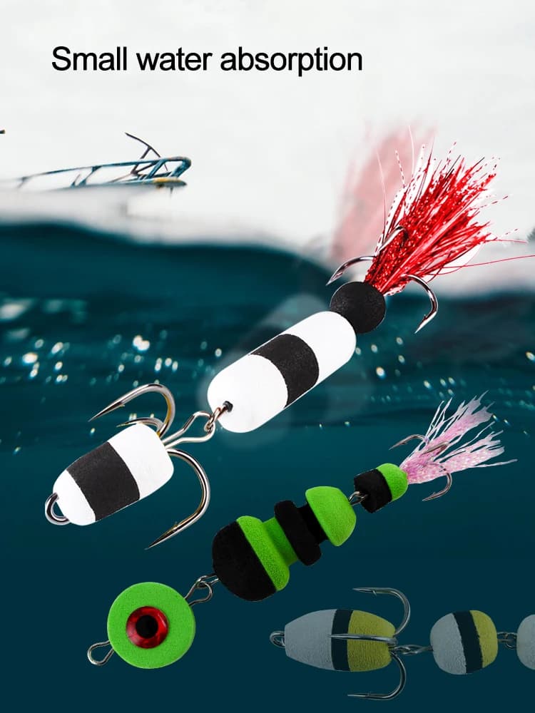 FTK – appât souple en mousse pour la pêche, leurre pour attraper des poissons tels que les bars, les brochets et les insectes, Swimbait, Wobbler, offre spéciale
