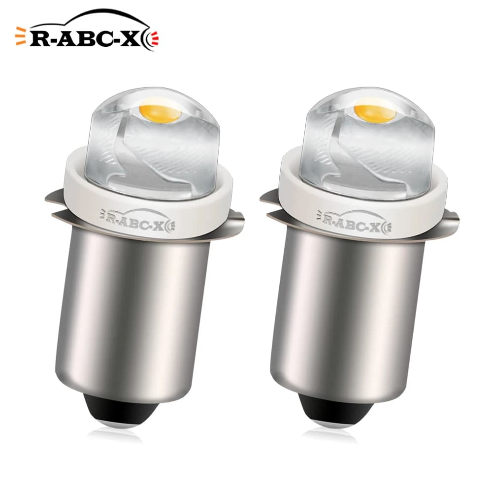 P13.5S Store 2-Ampoule de lampe de poche Maglite LED COB, 0.5W, 4.5 W, 3V, 4300 V, 6V, 9V, 18V, 100Lm, Torche, Moteur de vélo, Chaud, 6000K, K, 2 pièces