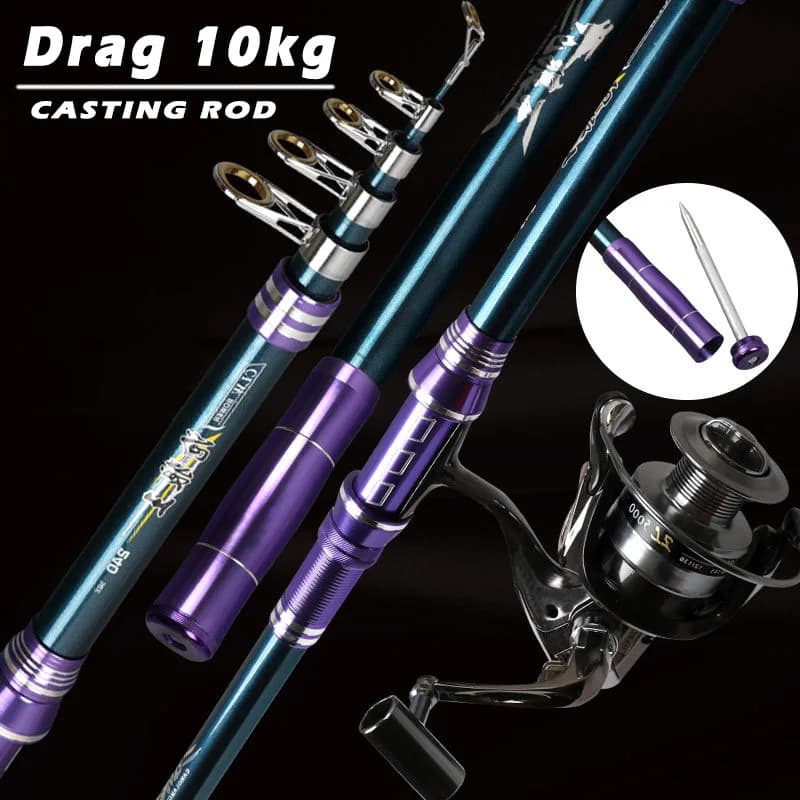 Super Hard Sea Carbone Pêche, Long Shot Carp Feeder Pole, Télescopique Spinning Shaking, Le Plus Récent, 3.6m, 4.2m, 4.5m