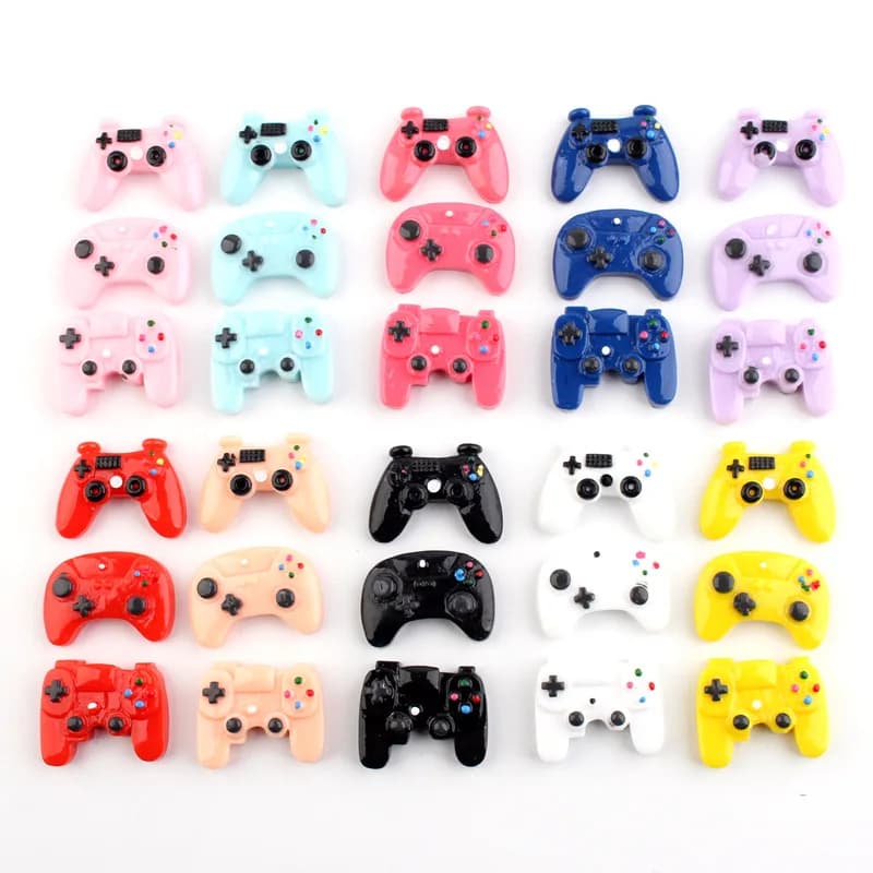 8 pièces résine Flatback Miniature contrôleur de jeu Cabochon Kawaii plat Cabochons bricolage artisanat décoration accessoires