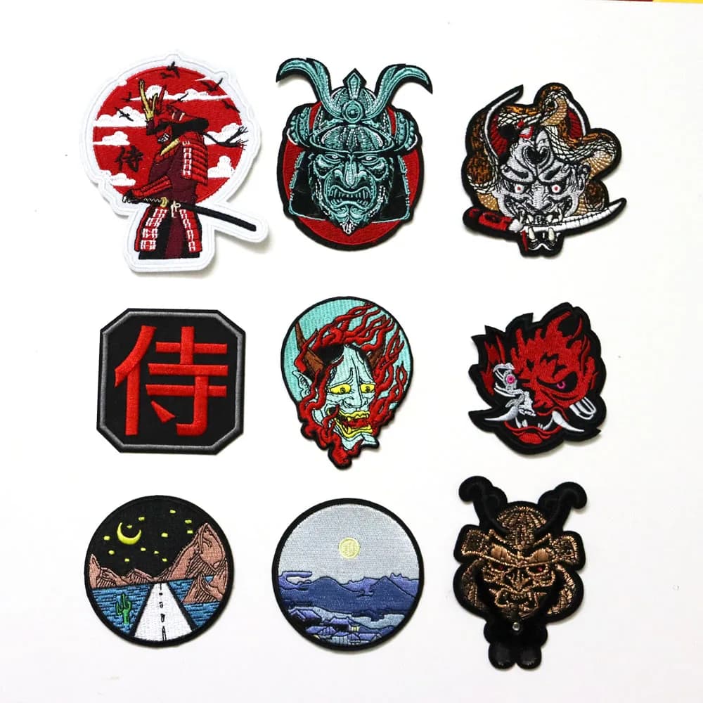 Patchs de samouraï japonais, badges de motard japonais brodés, veste de vêtement, gilet, moteur militaire Akira, Hannya, 1958