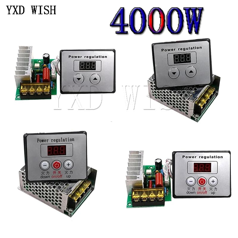 Sochi-Contrôleur de vitesse du moteur, variateur de gradation, AC 220V, 4000W, 999 voltage