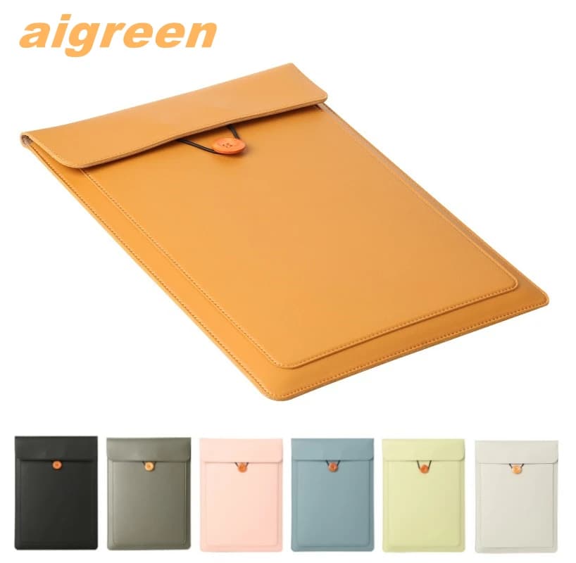 Aigreen-Sacoche en cuir PU pour ordinateur portable, pochette pour Macbook Air Pro Dallas, enveloppe pour ordinateur portable, 10,11 pouces, 12,13 pouces, 14,15 pouces, livraison directe
