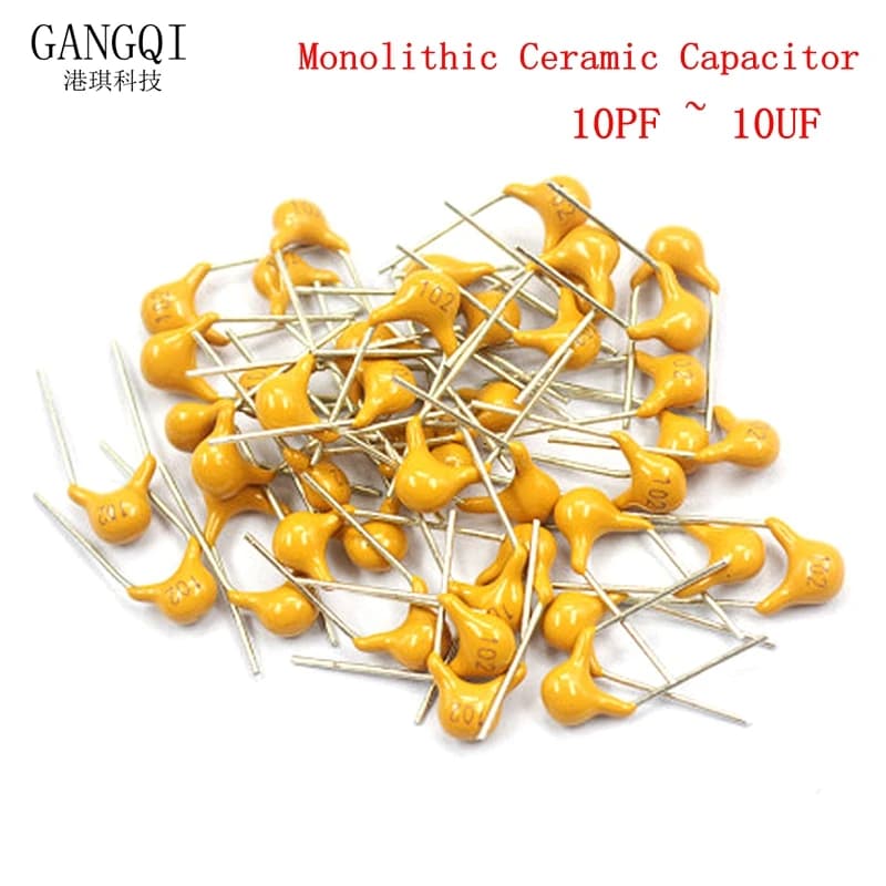 100 pièces condensateur céramique multicouche 50V (100 ~ 106) 10pF ~ 10uF 102 103 104 105 39 820pF 1 22 33 47 56 68 100 nF 0.01 0.1 uF P5.08mm