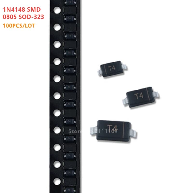 100 PCS/Lot 1N4148 SMD 0805 SOD-323 Diode de commutation 1N4148WS IN4148 T4
