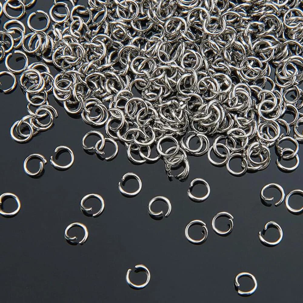 Anneaux fendus en acier inoxydable, 1000 pièces, haute qualité, 4/5/6/7/8/9/10mm, connecteurs d'anneaux de saut ouverts, bricolage pour la fabrication de bijoux