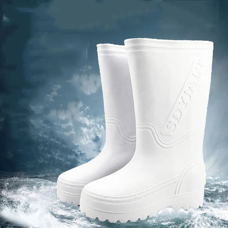 Nouvelles Bottes de Pluie pour Femmes et Hommes 2026, Bottes Alimentaires en EVA Ultralégères, Imperméables, Antidérapantes et Résistantes à l'Huile pour Garçons et Filles