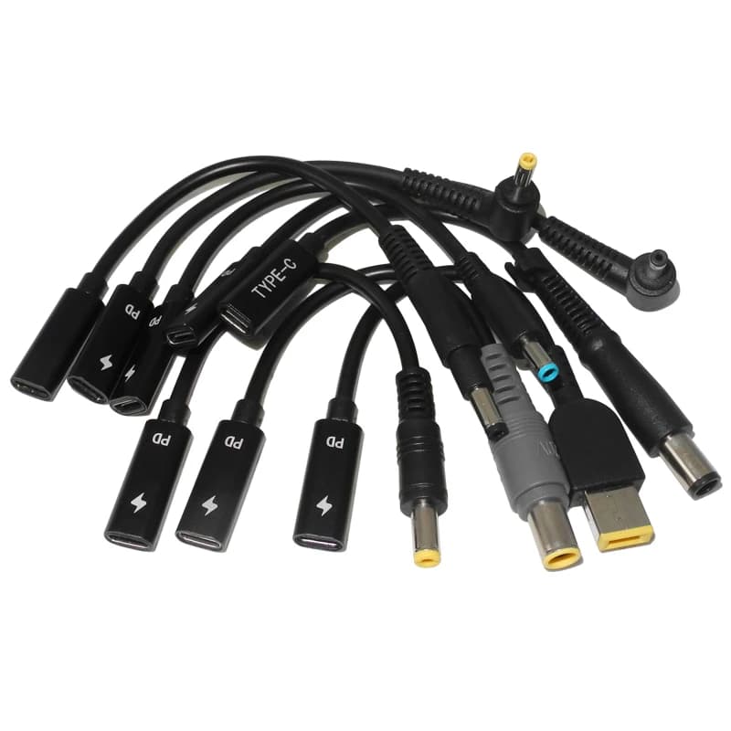 65W PD Type C USB 3.1 câble adaptateur d'alimentation femelle vers connecteur d'alimentation convertisseur 4.0*1.35 5.5*2.5 4.5*3.0 4.0*1.7m