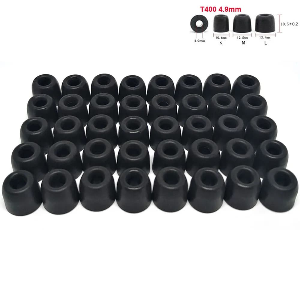 20 paires d'embouts en mousse à mémoire de forme ANJIRUI T400 (S M L) 4.9mm écouteurs en éponge isolation du bruit embouts d'oreille pour écouteurs intra-auriculaires Eapads