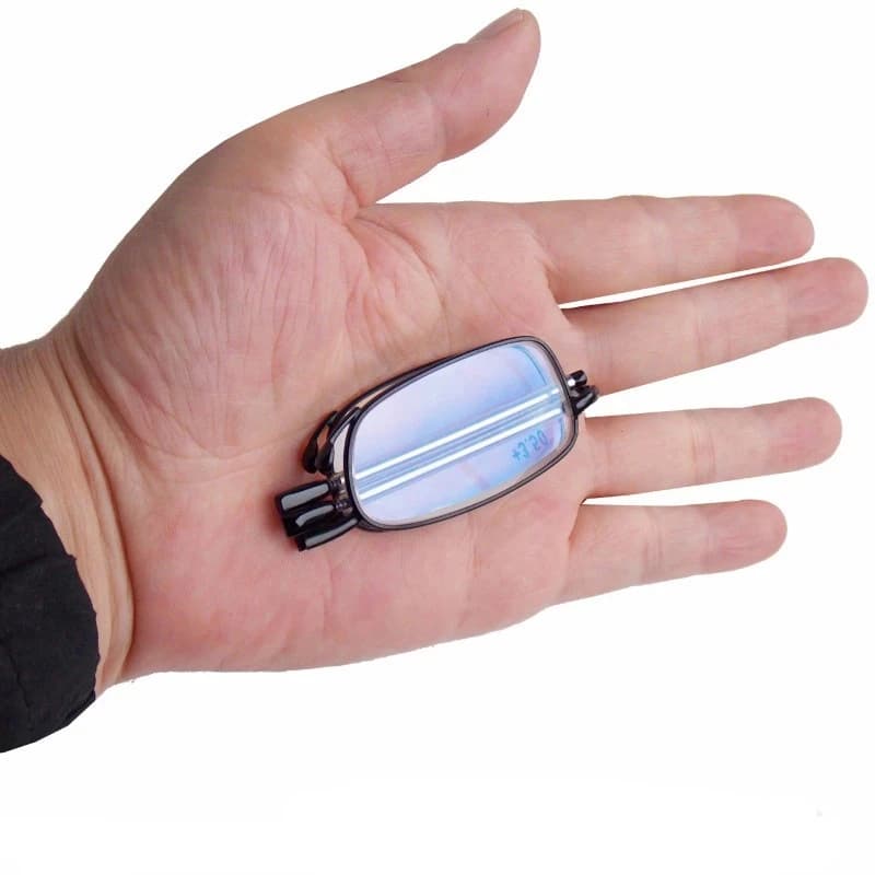 Lunettes de lecture pliables en métal pour hommes et femmes, hypermétropie, mini lunettes portables, mode, + 3.5