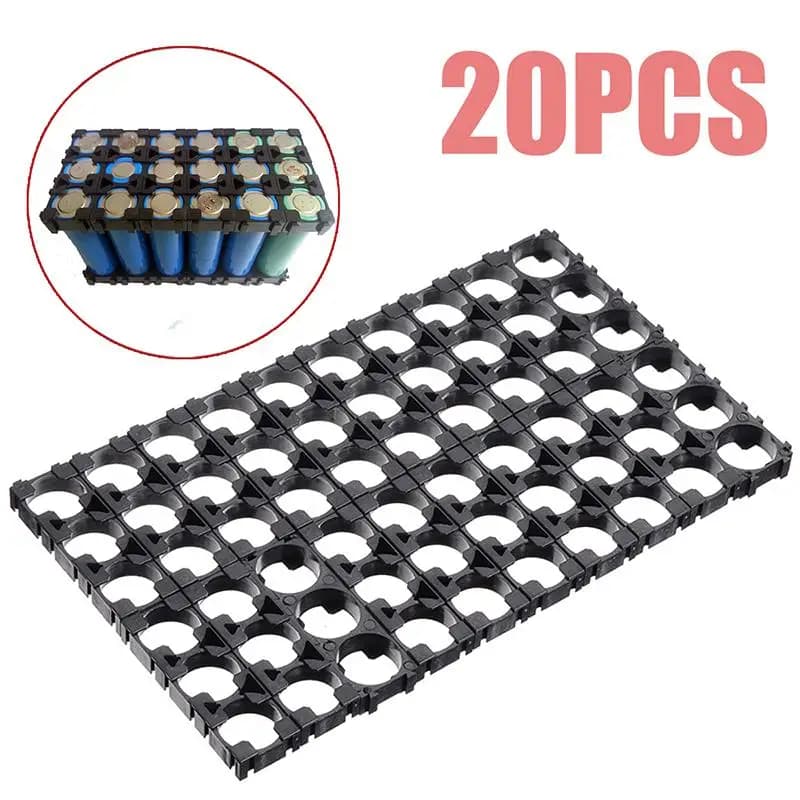 Entretoise de batterie en plastique, 3x cellule 18650, coque rayonnante, support de stockage, prompt ket, 6x2x0,8 cm, 20 pièces