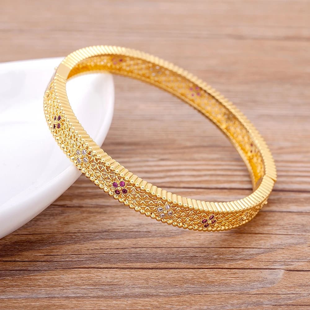 Nidin-Bijoux de luxe en cristal creux pour femme, 14 styles, marque célèbre, document en or, bracelets en cuivre, cadeau de fête, nouveau