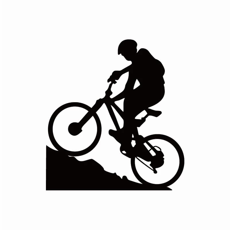 Autocollant de Silhouette en vinyle pour vélo de montagne, accessoires extérieurs, pour BMW VW Audi Gti