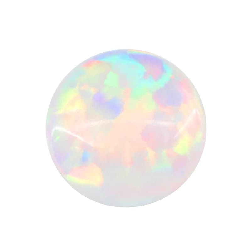 Cabochon rond en pierre d'opale, pierre précieuse créée en laboratoire pour matiques, boucles d'oreilles, colliers de la présidence, bijoux personnalisés, 4mm, #17B1