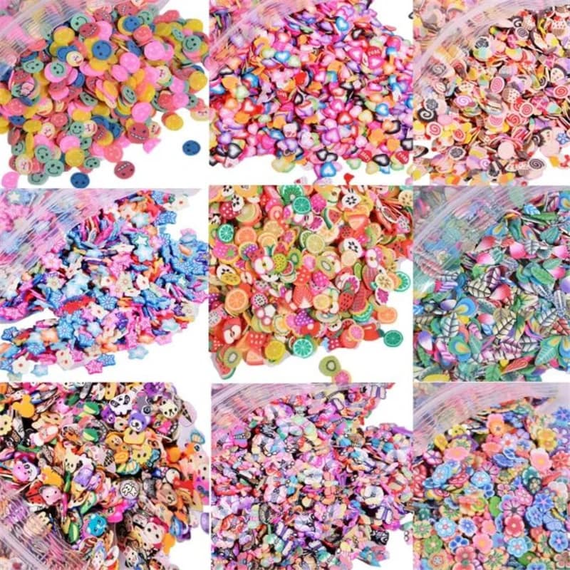 1000 pièces/paquet mixte animaux fruits Nail Art résine gâteau coeur UV résine époxy moule remplissage pour bricolage bijoux faisant des outils