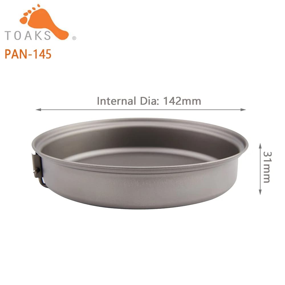 TOAKS OUS ANIUM FRYING PAN-115, Équipement de camping en plein air, Équipement léger pour pique-nique, PAN-130, PAN-145