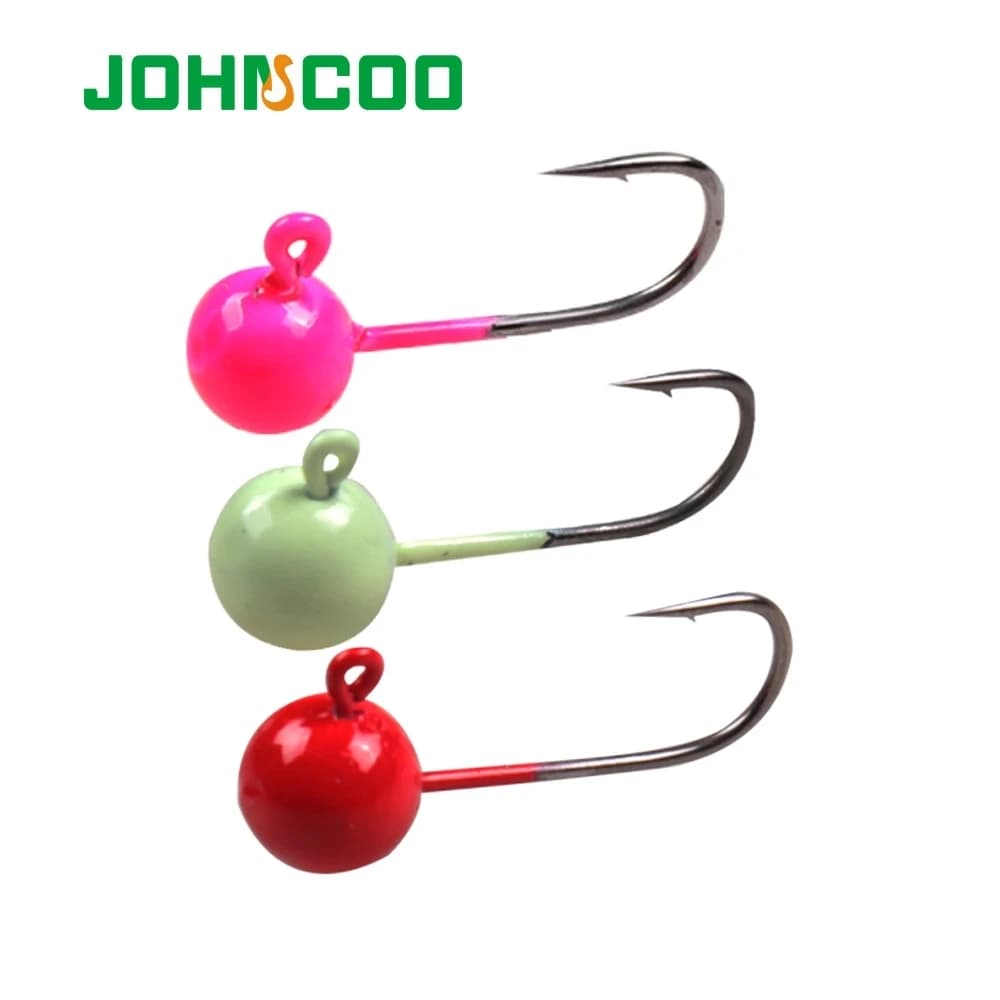 JOHNCOO – hameçon de pêche, tête de gabarit, pour leurre souple, pour bar, 1g – 7g, 10 pièces