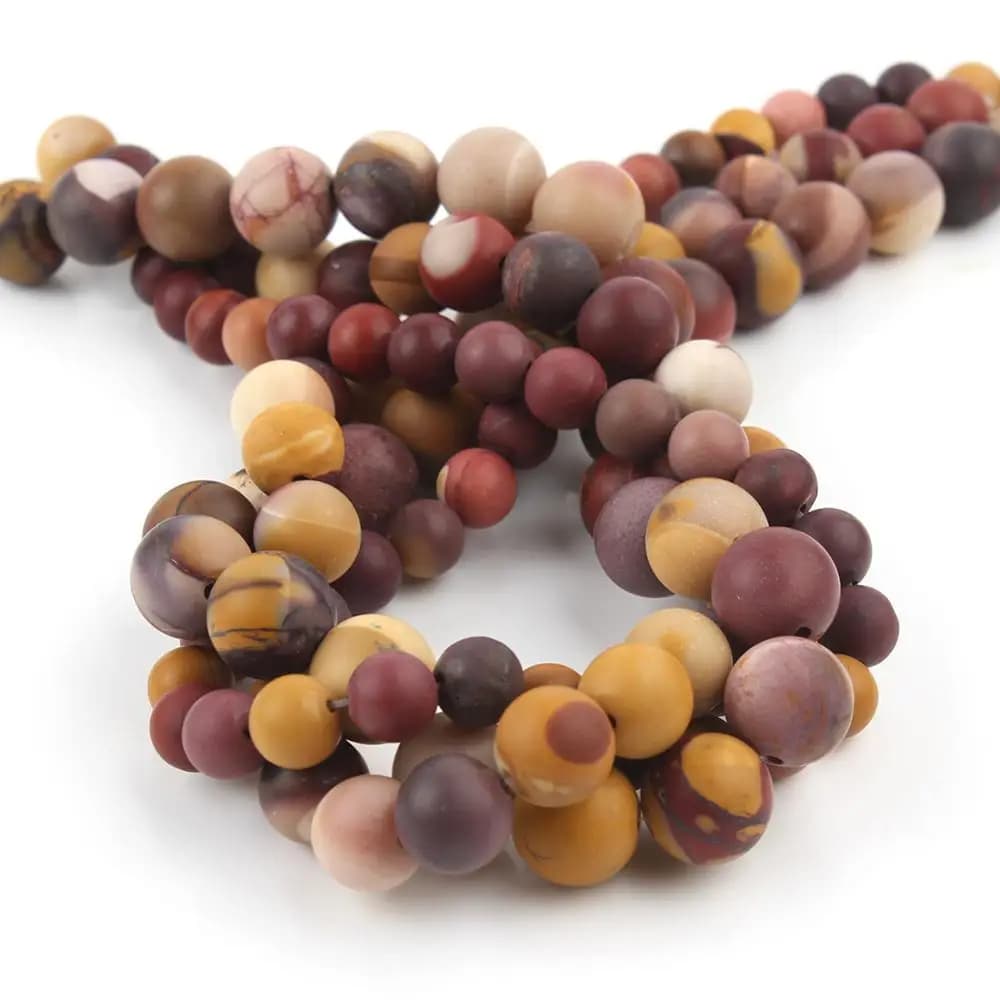Perles de Jaspe Mookaite Jaune, Pierres Naturelles 256, DhydrPolish, Rondes, Intercalaires pour Bijoux, Bracelets de Bricolage, 6/8/10mm