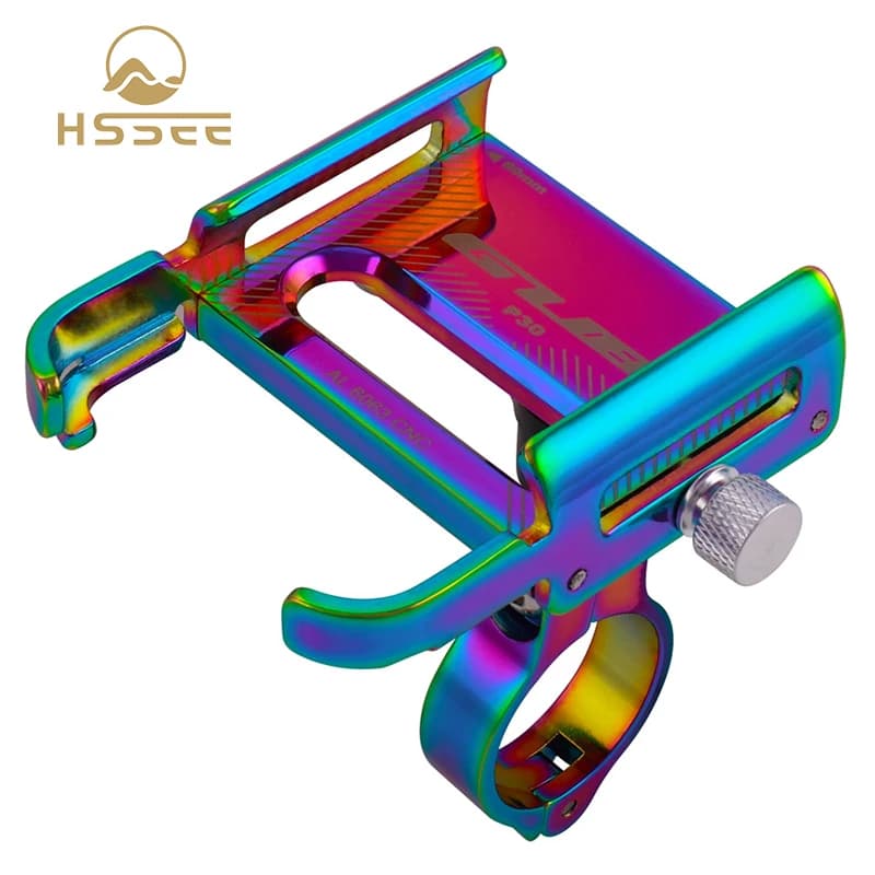 Rotation à 360 degrés support de téléphone de vélo, alliage d’aluminium MTB support de téléphone portable de moto vélo mobile support de cyclisme accessoires