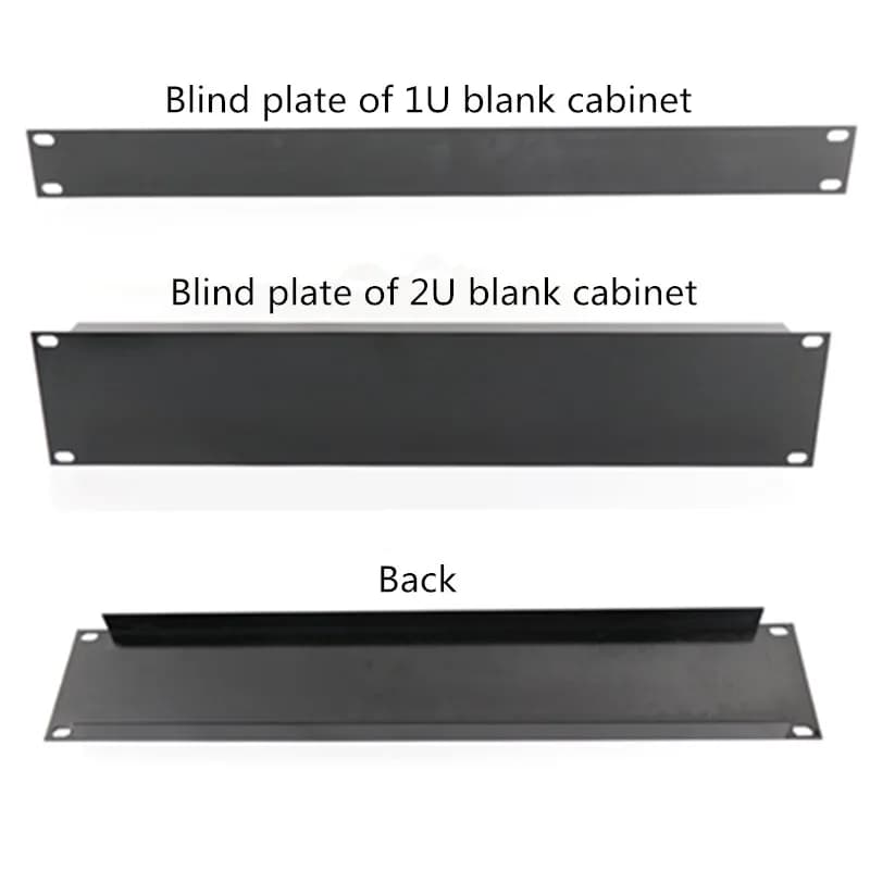 Panneau ennemi de fond de panier, couvercle de chicane de châssis de serveur 1U, support standard T1, armoire amaran 19 pouces, noir 1U/2U