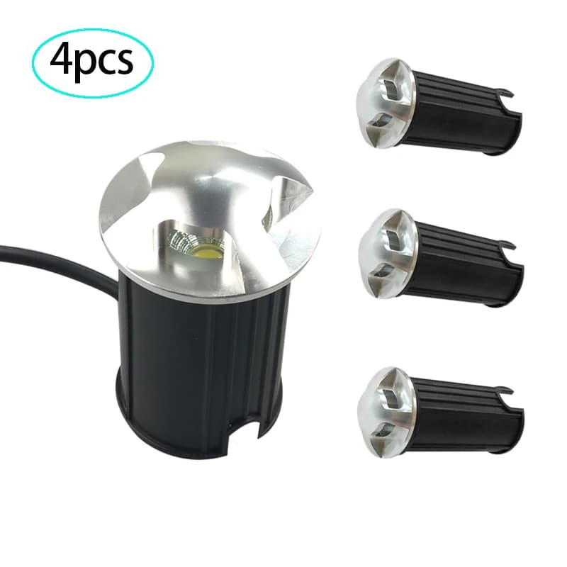4 pièces IP67 LED étanche lumière souterraine 1W 3W 5W sol extérieur jardin chemin sol enterré cour Spot paysage 110V220V 12V