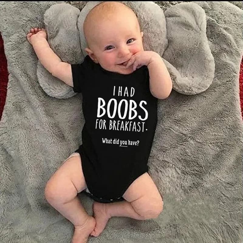 Je me suis réveillée avec des seins sur le platier, qu'avez-vous eu ? Combinaisons pour bébés, barboteuses pour filles, vêtements pour nouveau-nés, combinaisons pour bébés garçons, Ropa