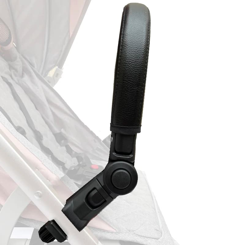 Accoudoir universel pour poussette de bébé, barre de pare-chocs, barre transversale de poignée, accessoires pour landaus 95%, cuir PU noir, haute qualité