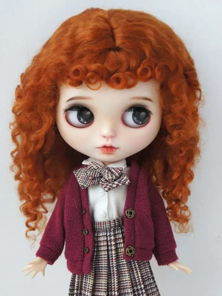 Perruques BJD en mohair Monghanjuc extrêmement longues et bouclées D28002 6-7' 7-8' 8-9' 9-10' 1/6 1/4 1/3 YOSD MSD SD DOD QBaby Blythes