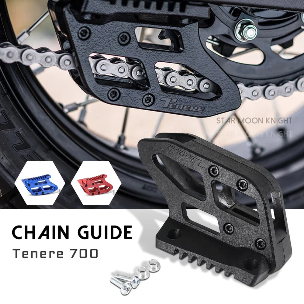Pour Yamaha Tenere 700 Rally World Raid 2019-2026 PA6 Nylon Guide de chaîne arrière Protection Protecteur Glissière Accessoires XTZ700 T7