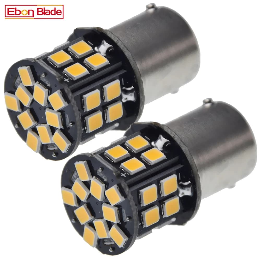 Paire de feux de signalisation LED 6V 1156 BA15S 1157 BAY15D BA15D, blanc chaud, voiture, moto, vélo, arrière-up, frein arrière, clignotant, style
