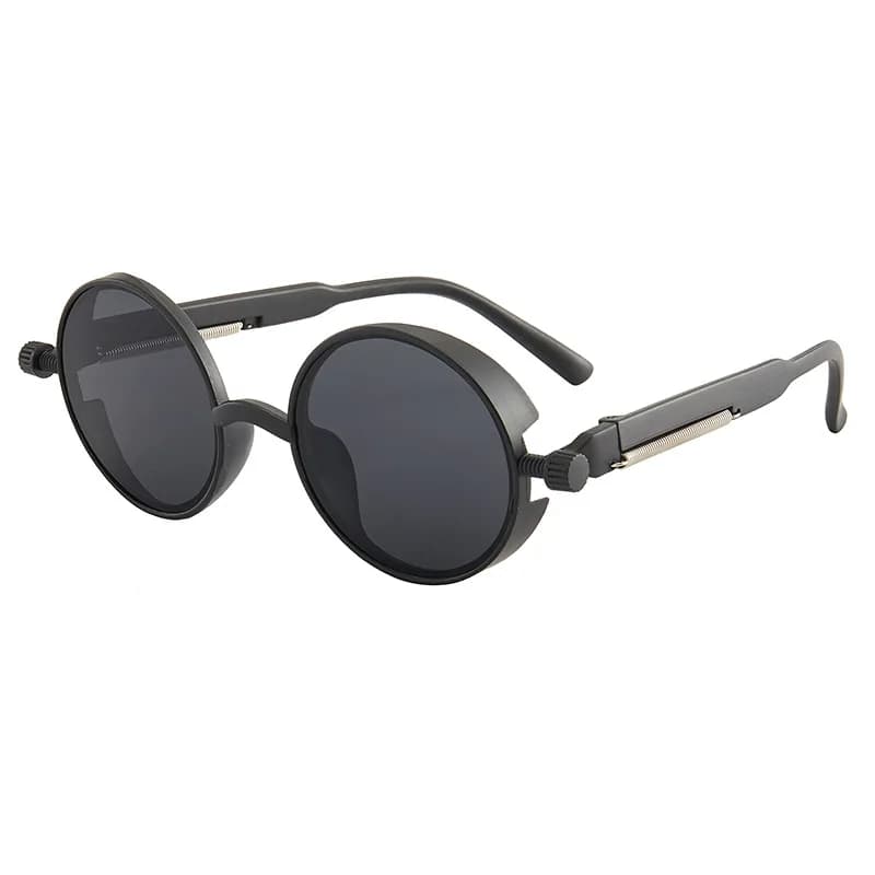 Lunettes de soleil classiques gothiques steampunk, marque de luxe, design de haute qualité, lunettes de soleil rondes rétro pour hommes et femmes, monture en PC pour femme et homme