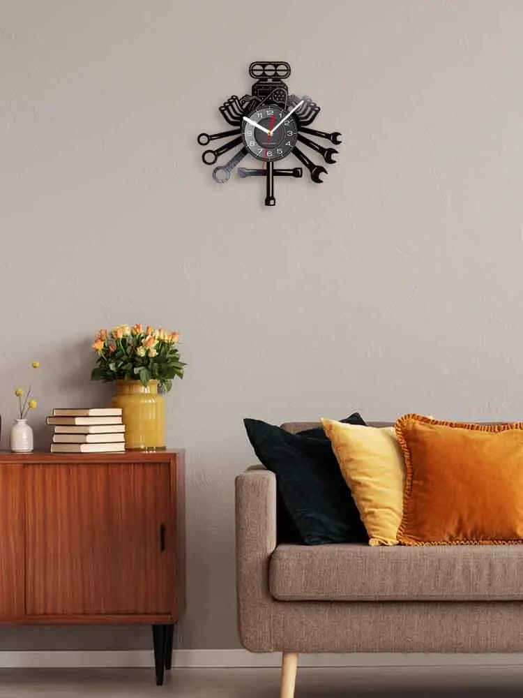Boîte à outils de réparation de Garage, disque CD en vinyle, Kit de Service de menuisier d'horloge murale, décor de grotte d'art pour homme, disque mécanique, artisanat, montres, cadeau pour les