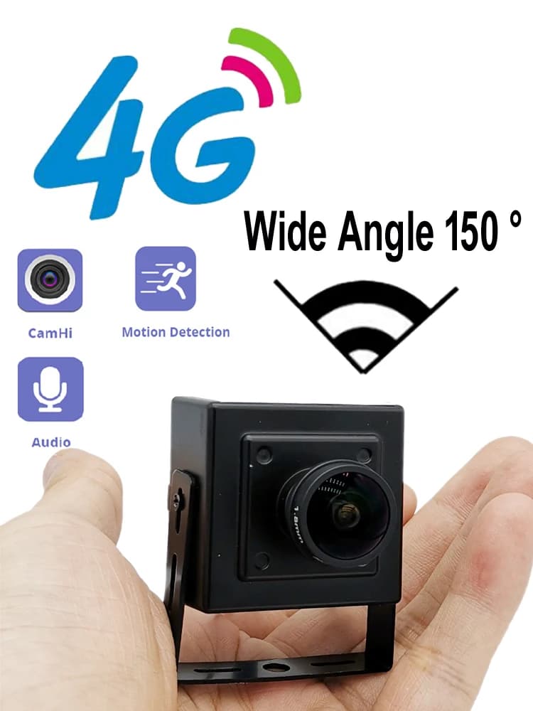 Mini caméra IP 4G EpiCard, 1080P, 5MP, HD, sécurité intérieure, l'inventaire, petite caméra 4G Bullet, CCTV, métal, P2P, Onvif, audio, alarme Camhi