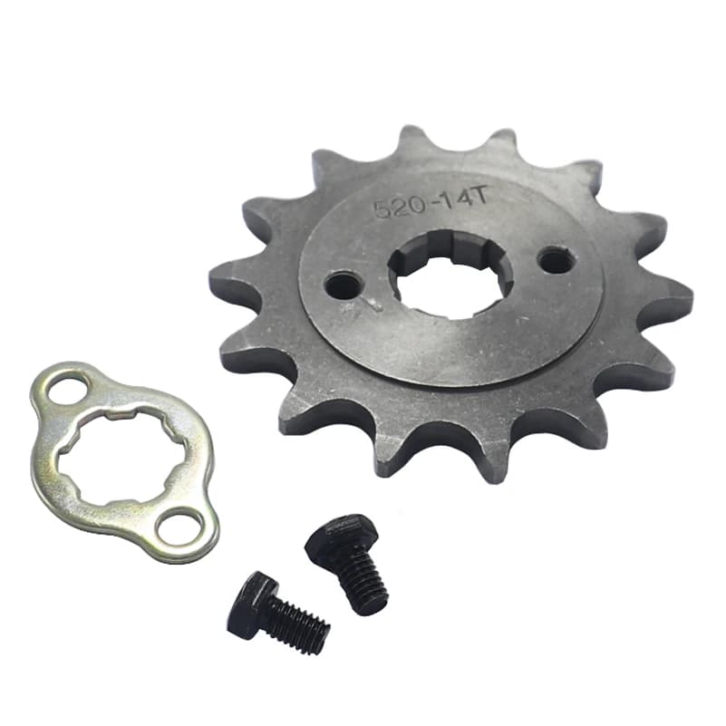 Pignon de moteur avant 520 14T, 20mm ID, adapté à la pièce de moto Pit Bike ATV