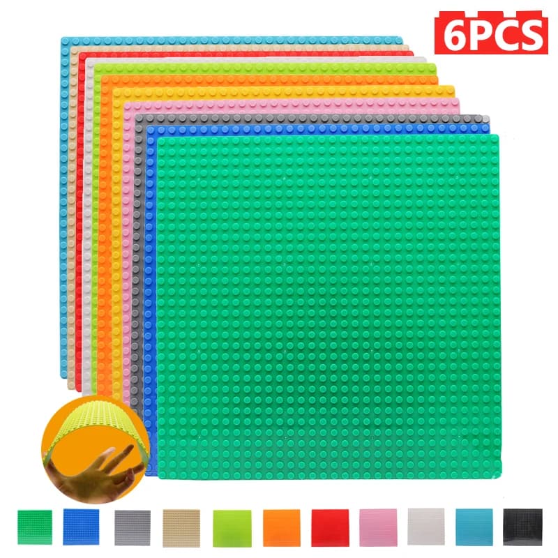 Blocs de construction classiques 32x32 32x16 points, plaque de Base MOC, briques de petite taille, pièces de plaque de Base pour figurines de ville, jouet pour enfants, 6 pièces