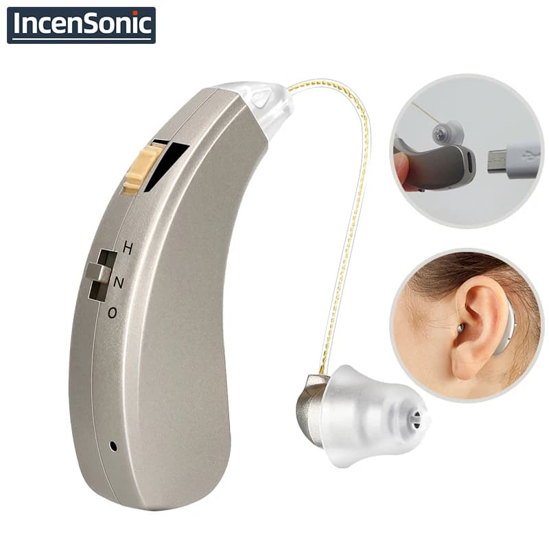 Mini aide auditive Rechargeable, amplificateurs sonores AAB52SP, aide auditive sans fil pour personnes âgées, perte modérée