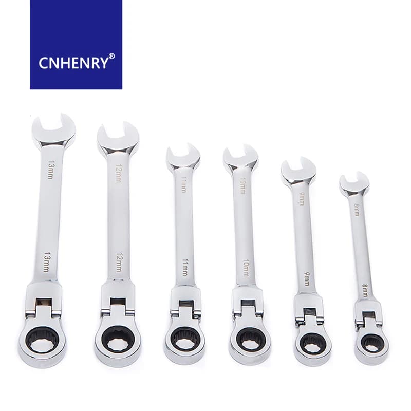 Clé à cliquet universelle flexible à tête réversible pour outils de voiture