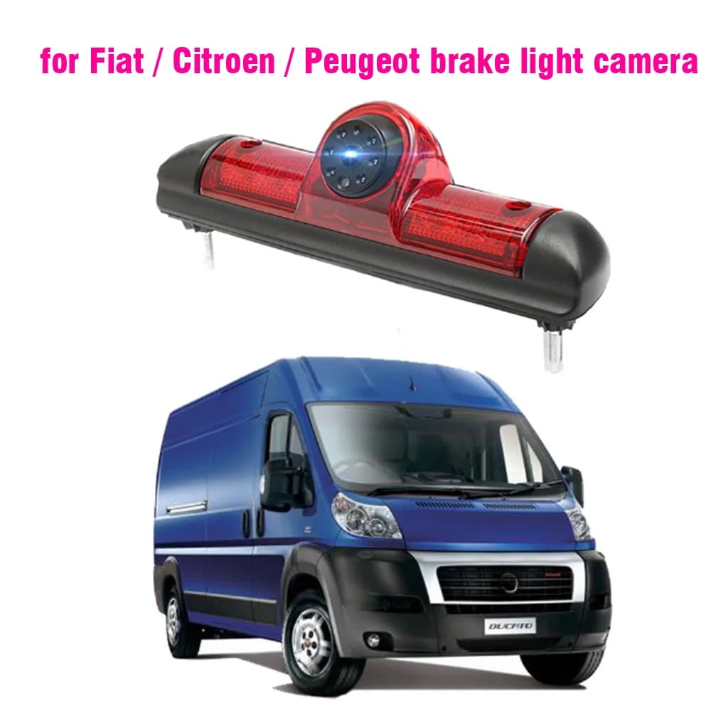 Caméra de Rectransistors CCD avec Lumière LED pour Voiture, Lumière de Freinage pour Modèles Jumper III, Ducato X250, KIT Boxer III