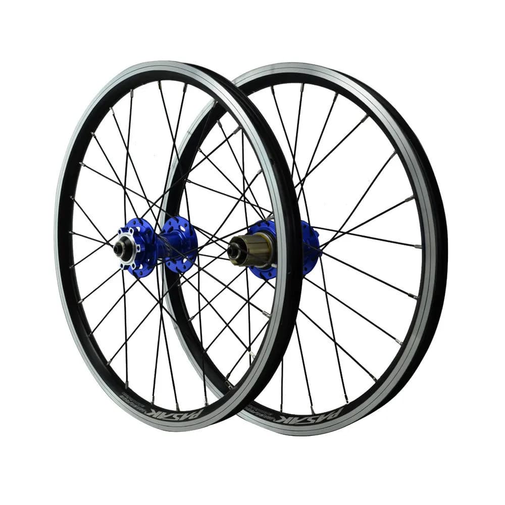 Paire de roues de vélo pliant, frein à disque, frein à jante en V, 24H, valve AV, moyeux à roulement scellés, QR, F9X100mm, R9X135mm, 20 pouces, 406, 451