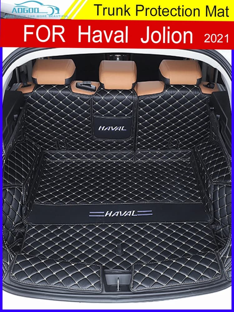 Tapis de coffre personnalisés pour Haval Jolion 2024 2023 2022, doublure de coffre en cuir durable, accessoires de couverture intérieure