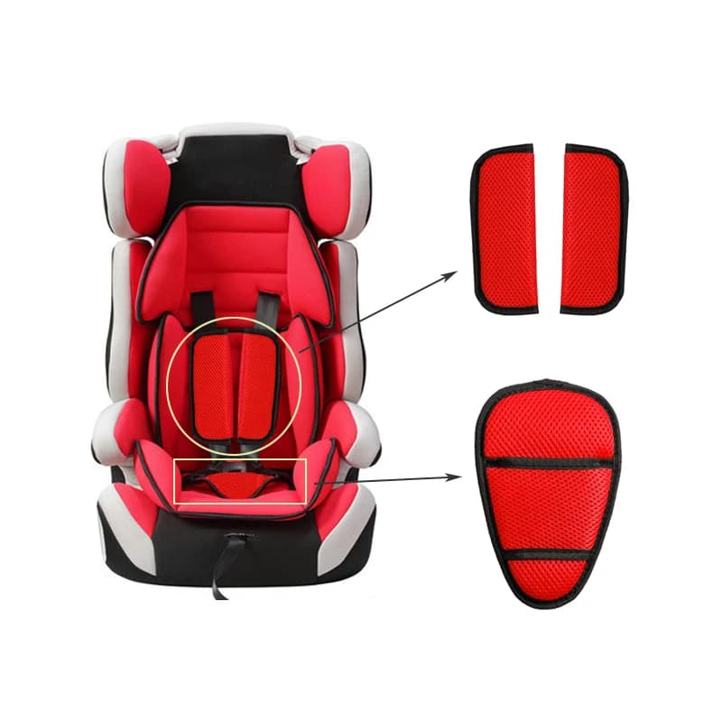 Harnais de sécurité pour poussette, coussin de protection pour ceinture de sécurité de siège auto, protège-épaule, ensemble de coussinets pour boucle, protège-siège pour chaise haute