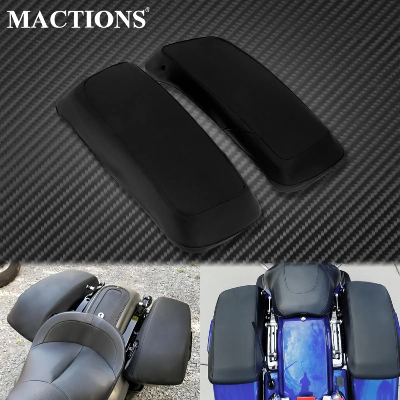 2 housses de couvercle de sac de selle Premium pour moto, en cuir imperméable, pour Harley Touring Road King Road Glide Street Glide FLH 2014 – 2025