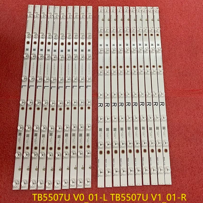 1 ensemble de bandes de rétroéclairage LED pour Panasonic TX-55CXT756 TX-55CX740E TX-55CXW754 TX-55CX700B TH-55CX700H TX-55CX750E TB5507U V0 V1