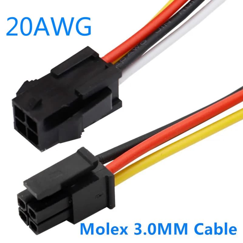 Câble électronique d'amarrage à air, Molex, 3.0mm, directions 20cm, 20AWG, petit 5557 5559 mâle femelle, ligne terminale MX3.0 43025, 5 pièces