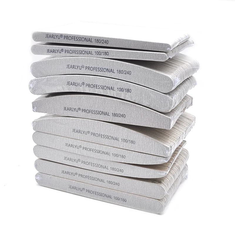 100 pcs/lot lime à ongles 100 180 240 bois divers fichier vernis à ongles manucure ponçage Vijlen ongles tampon professionnel Nail Art outil