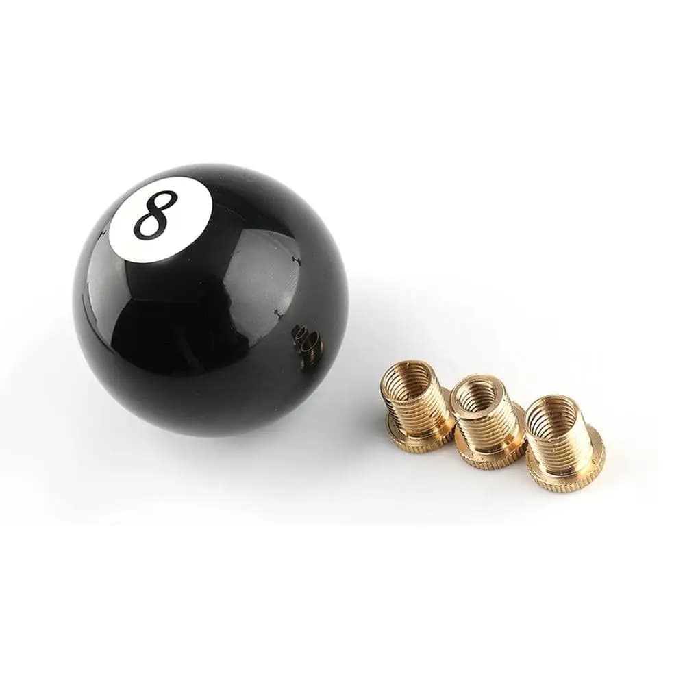 Pommeau de levier de vitesse pour boule de billard, 8 boutons de changement de vitesse avec adaptateur universel pour véhicule AT/MT, noir, haute qualité, livraison directe