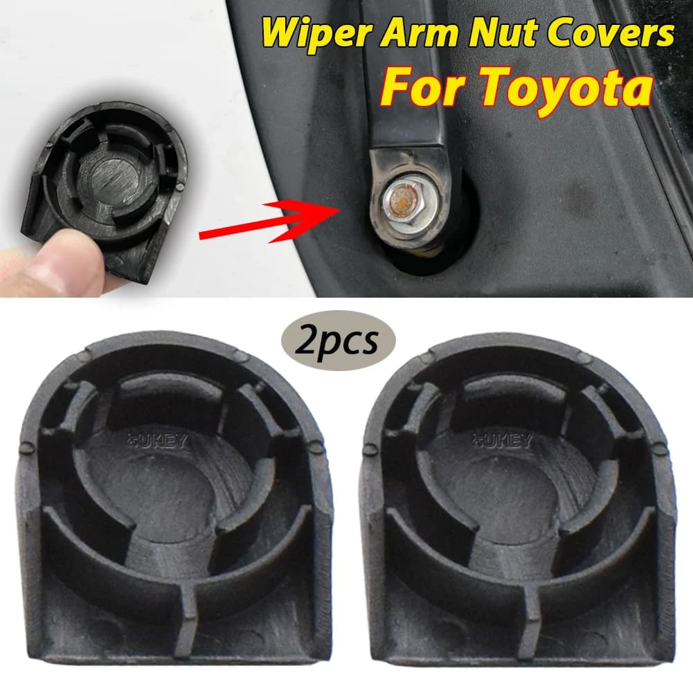 Apktnka 2X couvercle de boulon de capuchon d'écrou de bras d'essuie-glace avant pour Toyota Corolla E150 E160 Verso Yaris Auris accessoires de voiture
