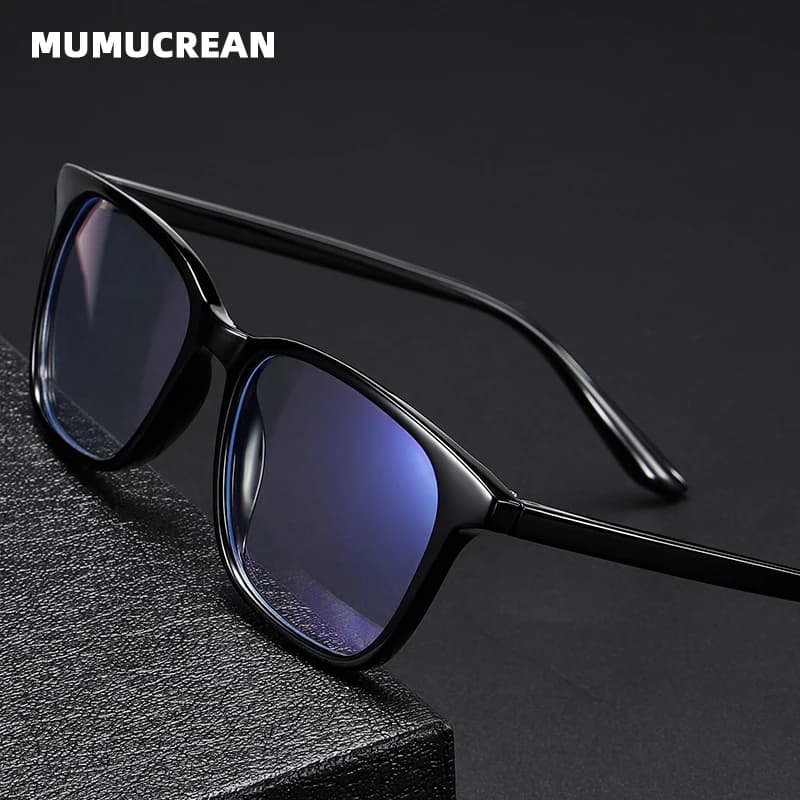 Lunettes plates transparentes anti-bleu pour hommes et femmes, monture carrée rétro, lunettes de niche artistiques, Tr90, nouveau