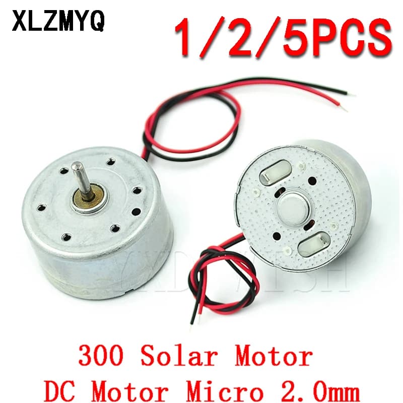 Micro moteur DC 1.5V 3V 4.5V 5V 6V DC, Type 300, pour panneau solaire, jouets de bricolage, espacement des prises à 2 broches, moteurs à brosse PH2.0mm