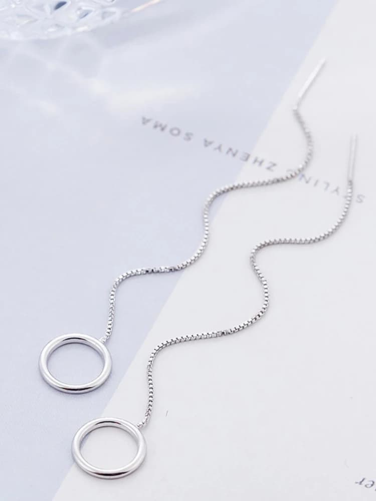 ZDADAN – boucles d'oreilles en argent Sterling 925 pour femmes, chaîne longue, bijoux à la mode, cadeau de mariage